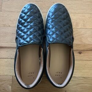 Target Black Quilted Slip-On Loafers